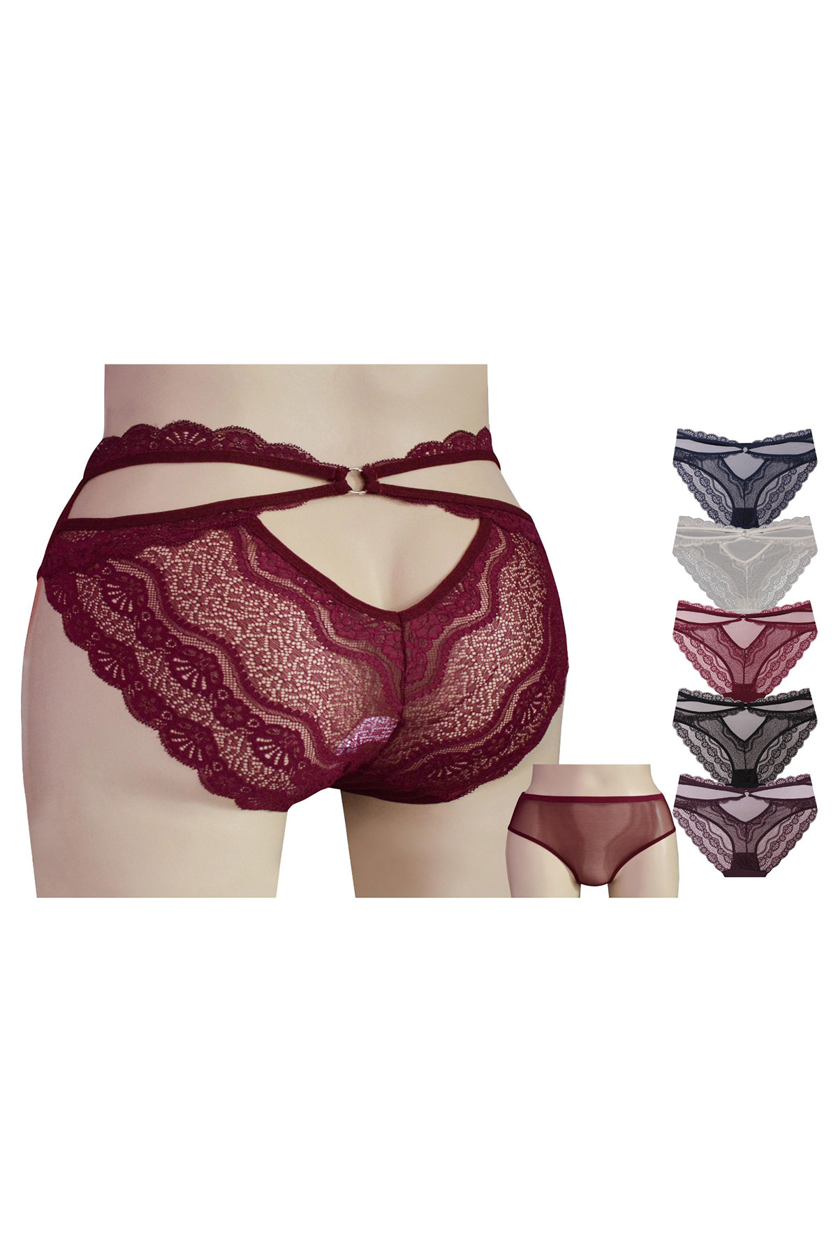 Papatya Helena Paris Kadın Bato Külot Ön Tül Arka Bant - Thumbnail