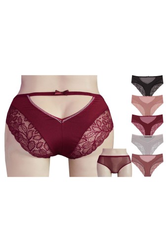 PAPATYA - Papatya Helena Paris Kadın Bato Külot Ön Tül Arka Mikro Ortası V Taşlı (1)