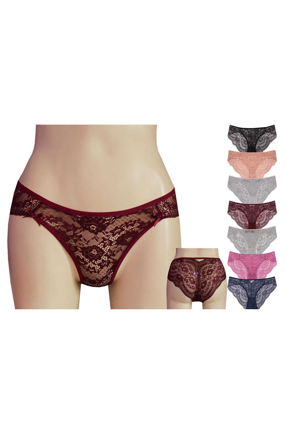 Papatya Helena Paris Kadın Bikini Külot Komple Dantel - Thumbnail