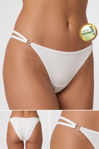 PAPATYA - Papatya Kadın Bikini Külot Bambu Beli Kalp Tokalı (1)