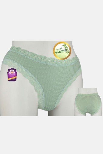 PAPATYA - Papatya Kadın Bikini Külot Komple Raporlu Bambu Bel Paça Dantelli