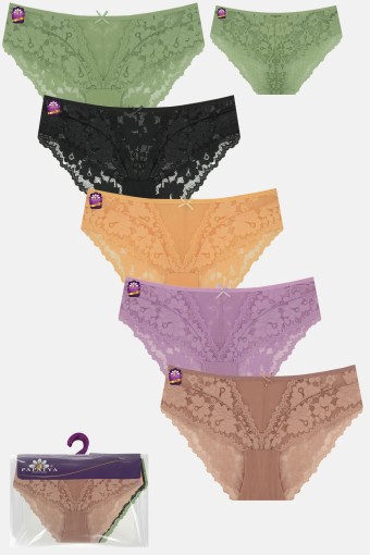 PAPATYA - Papatya Kadın Bikini Külot Ön Orta Tül Yan Arka Bant Dantel