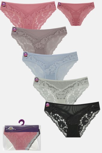 PAPATYA - Papatya Kadın Bikini Külot Ön Tül Yan Asimetrik Bant Arka Dantel