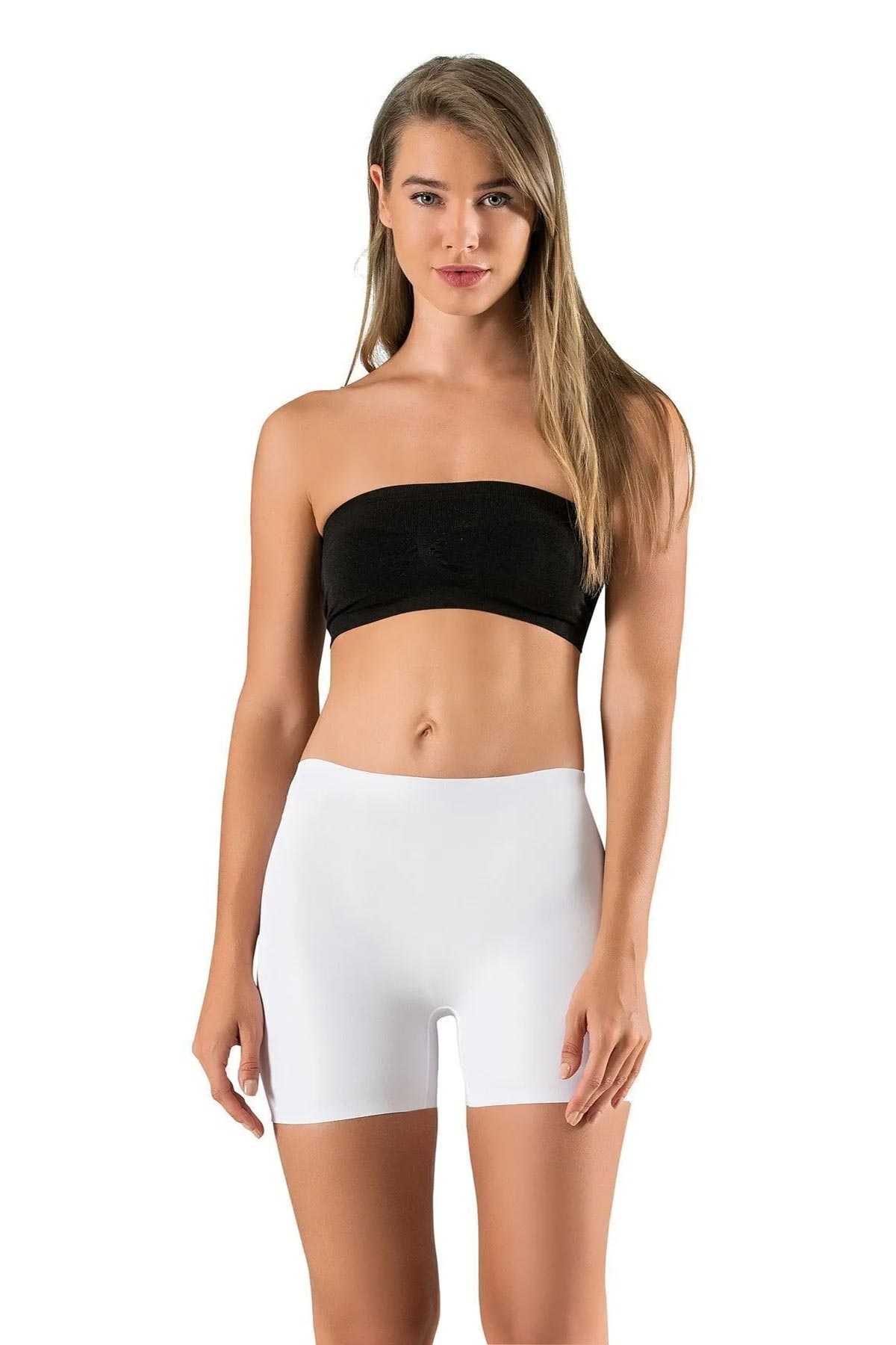 Papatya Kadın Boxer Uzun Lazer Kesim Silikon Bel Destekli - Thumbnail