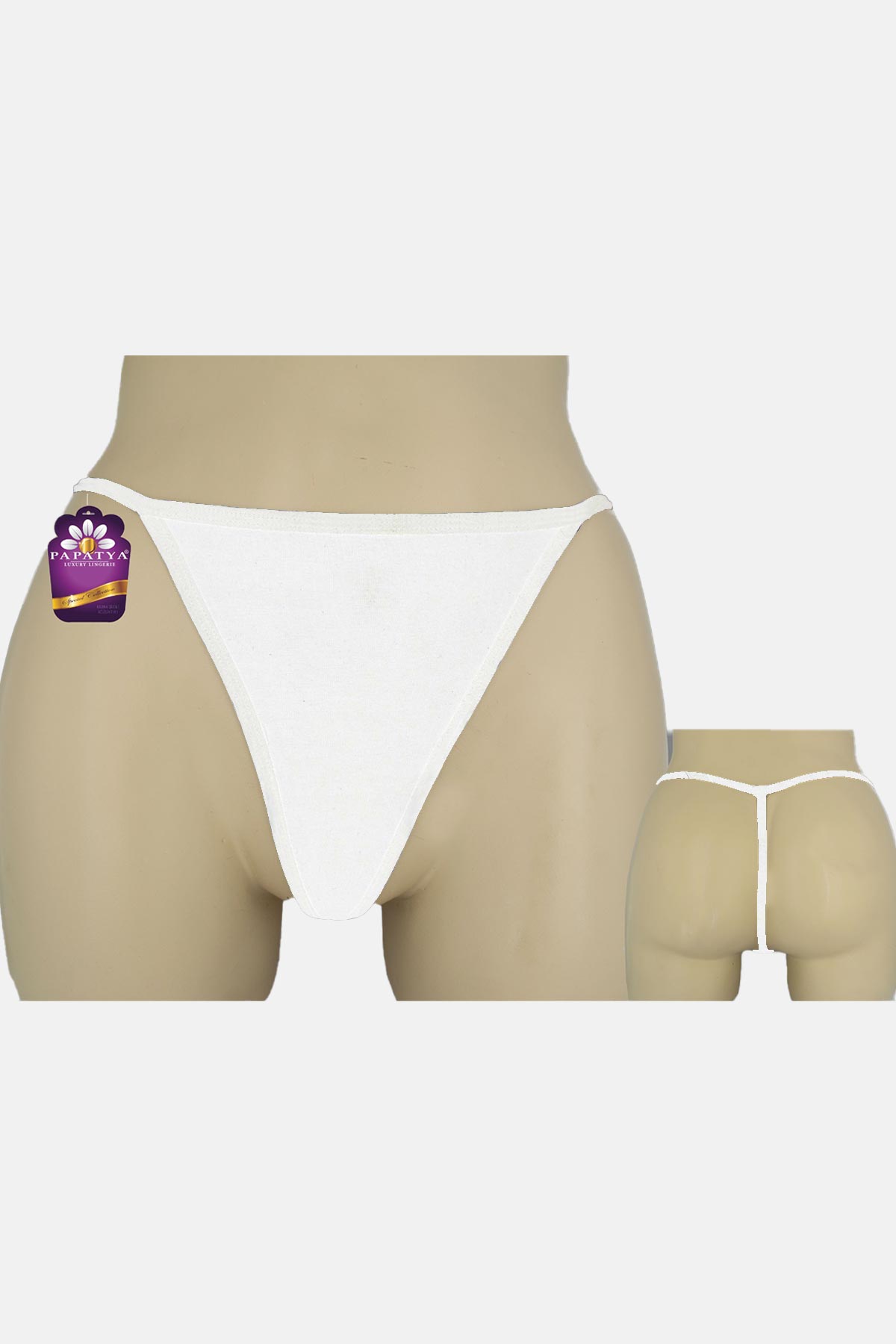 Papatya Kadın Tanga Külot Düz İpli - Thumbnail