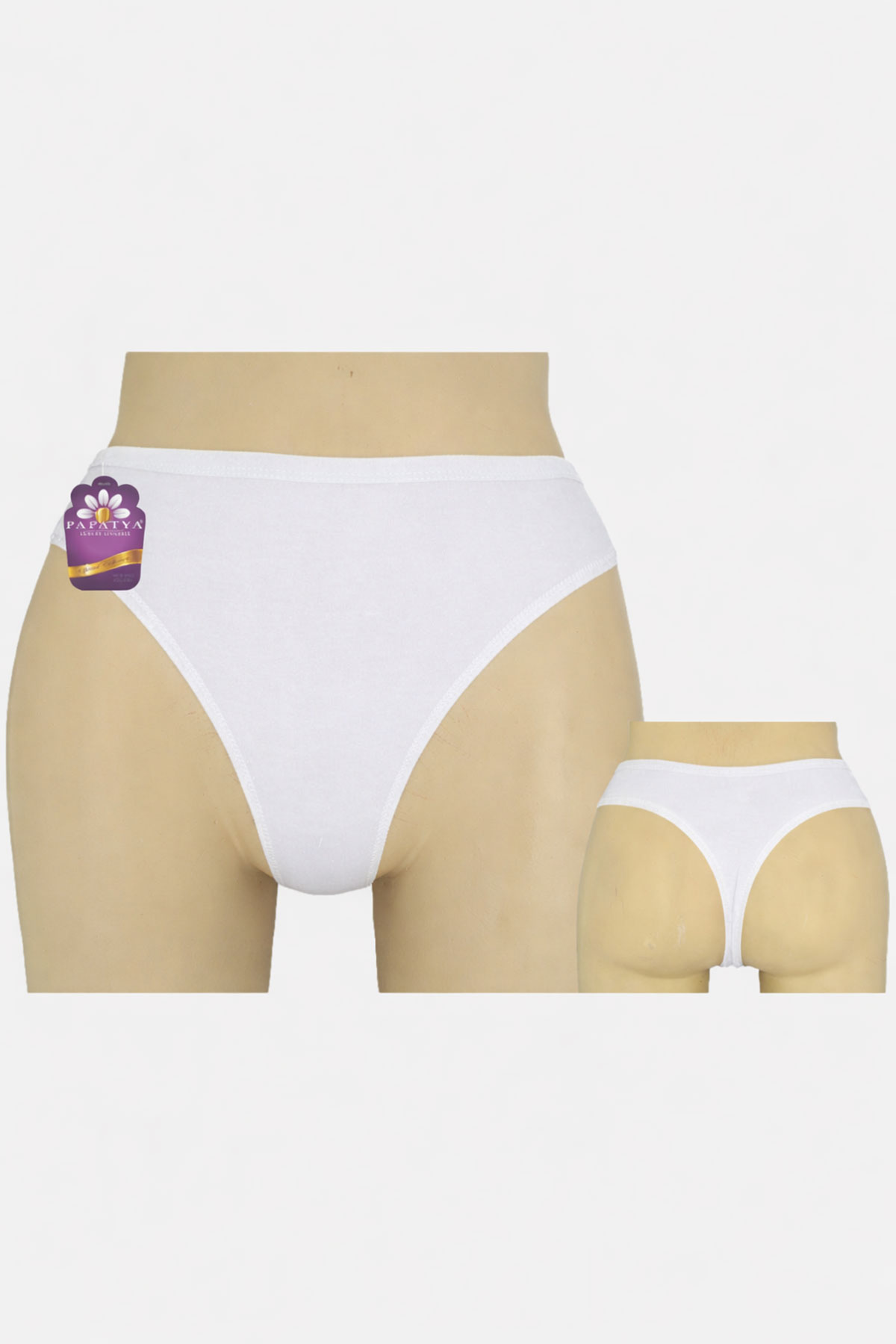 Papatya Kadın Tanga Büyük Beden Pamuklu - Thumbnail