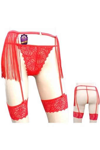 PAPATYA - Papatya Kadın Tanga Külot Jartiyer Püsküllü Alt Bant Arka İp