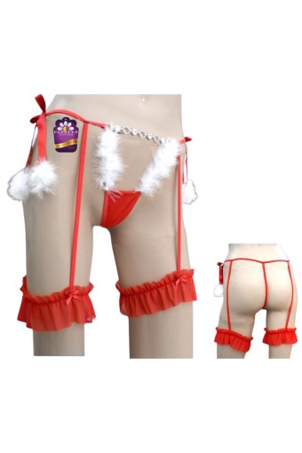 PAPATYA - Papatya Kadın Tanga Külot Jartiyer Üst Parlak Ortası Kelebek