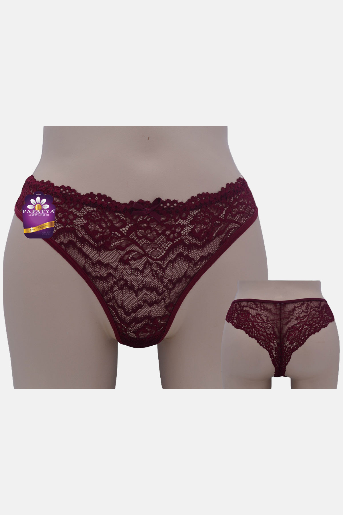 Papatya Kadın Tanga Külot Komple Dantel - Thumbnail