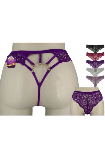 PAPATYA - Papatya Kadın Tanga Külot Ön Bant Gold Aksesuarlı (1)