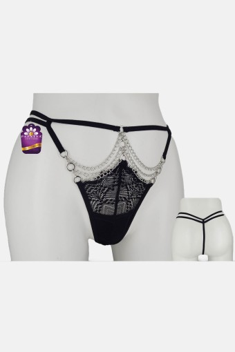 PAPATYA - Papatya Kadın Tanga Külot Ön Dantel Aksesuarlı Arka İpli