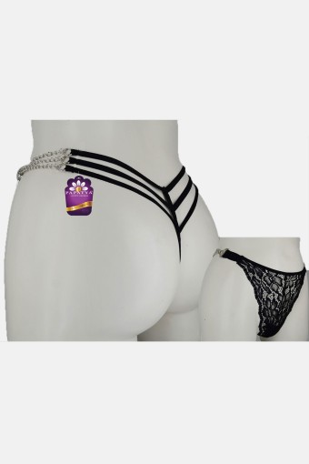 PAPATYA - Papatya Kadın Tanga Külot Ön Dantel Arka İpli Yan Aksesuarlı