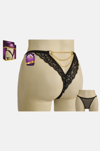 PAPATYA - Papatya Kadın Tanga Külot Ön Tül Arka Bant Zincirli