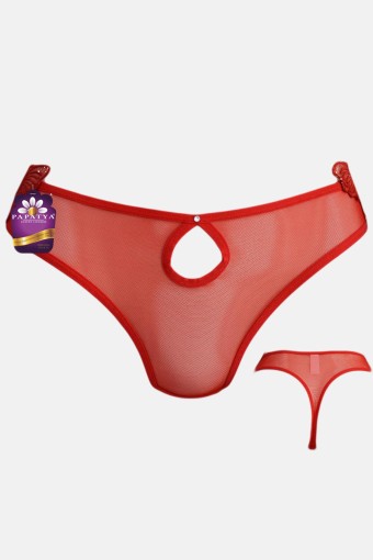 PAPATYA - Papatya Kadın Tanga Külot Tüllü Kelebek Motifli (1)