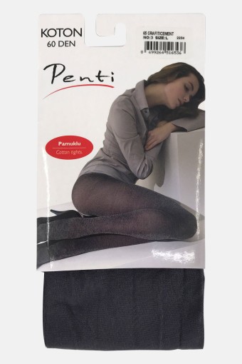 PENTİ-KLASİK - Penti Kadın İnce Külotlu Çorap Pamuklu - Gümüşmelanj (15) - 2 (1)