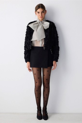 PENTİ-DESENLİ - Penti Kadın Külotlu Çorap Bowtie 20 Den Kurdele Desenli