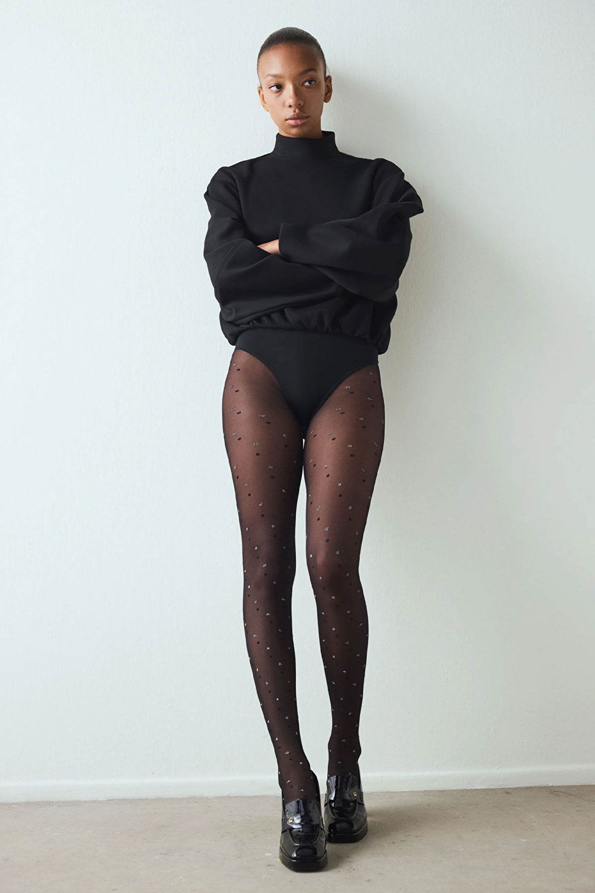 Penti Kadın Külotlu Çorap Shinny Dotted - Thumbnail