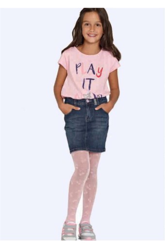 PENTİ-DESENLİ - Penti Kız Çocuk İnce Külotlu Çorap Pretty Cherry Desenli 20 Denye