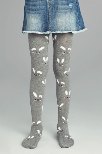 PENTİ-DESENLİ - Penti Kız Çocuk Külotlu Çorap Cute Rabbit Triko (1)