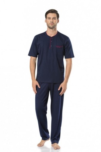 PİERRE CARDİN-PENTEKS - Pierre Cardin Erkek 3'lü Pijama Takımı 3 Düğmeli (1)