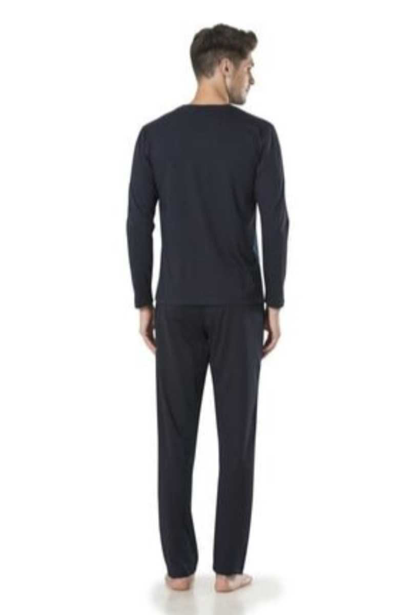 Pierre Cardin Erkek Çeyizlik Pijama Takımı Jakar Dokumalı Pamuklu - Thumbnail