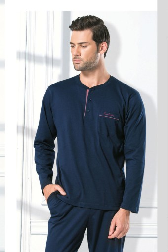 PİERRE CARDİN-PENTEKS - Pierre Cardin Erkek Çeyizlik Pijama Takımı Penye (1)