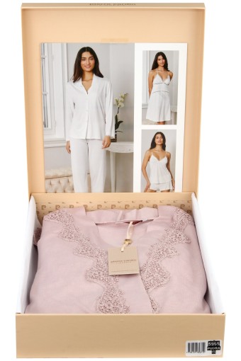 PİERRE CARDİN-JALE - Pierre Cardin Kadın 6'lı Çeyiz Seti Penye - Pudra - 2XL