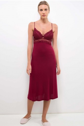 PİERRE CARDİN-JALE - Pierre Cardin Kadın 6'lı Set Güpürlü Penye Uzun (1)