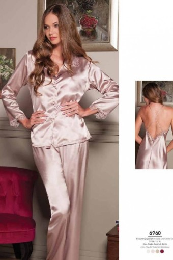 PİERRE CARDİN-JALE - Pierre Cardin Kadın 6'lı Set Uzun - Pudra Pembe - 2XL (1)