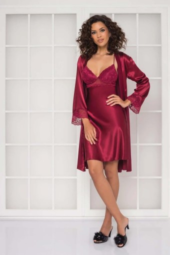 PİERRE CARDİN-JALE - Pierre Cardin Kadın Fantezi Gecelik Sabahlık Takım (1)