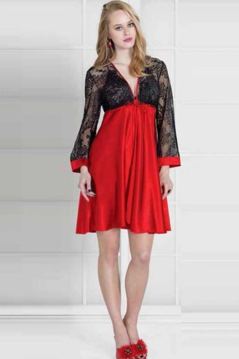 PİERRE CARDİN-JALE OUTLET - Pierre Cardin Kadın Fantezi Gecelik Sabahlık Takım