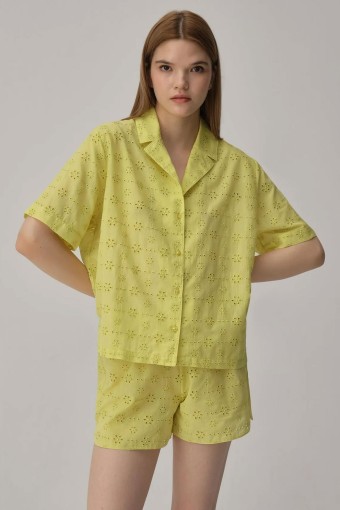 PİERRE CARDİN-JALE PREMİUM - Pierre Cardin Kadın Fantezi Şortlu Takım Pamuklu