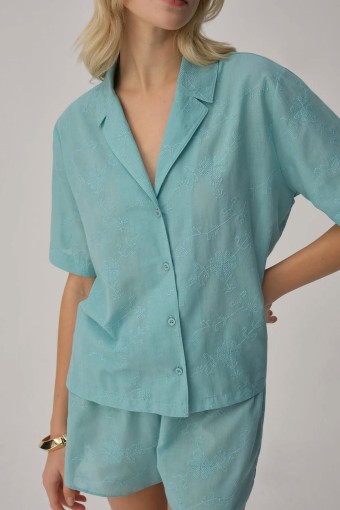 PİERRE CARDİN-JALE PREMİUM - Pierre Cardin Kadın Fantezi Şortlu Takım Pamuklu (1)