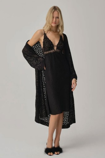 PİERRE CARDİN-JALE PREMİUM - Pierre Cardin Kadın İpek Saten 6'lı Set Kısa Dantelli (1)