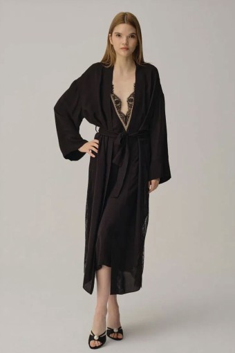 PİERRE CARDİN-JALE PREMİUM - Pierre Cardin Kadın İpek Saten 7'li Set Uzun Güpürlü (1)