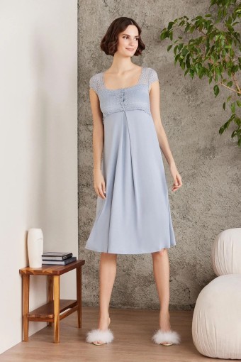 PİERRE CARDİN-JALE - Pierre Cardin Kadın Penye Gecelik Sabahlık Takımı (1)