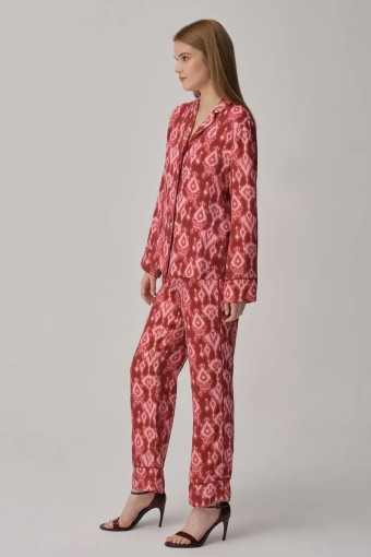 PİERRE CARDİN-JALE PREMİUM - Pierre Cardin Kadın Pijama Takımı Desenli Biyeli (1)