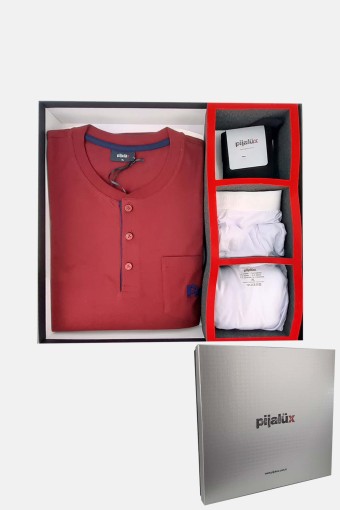 PİJALUX - Pijalüx Erkek Cep Detaylı 4'lü Damat Çeyiz Seti (1)
