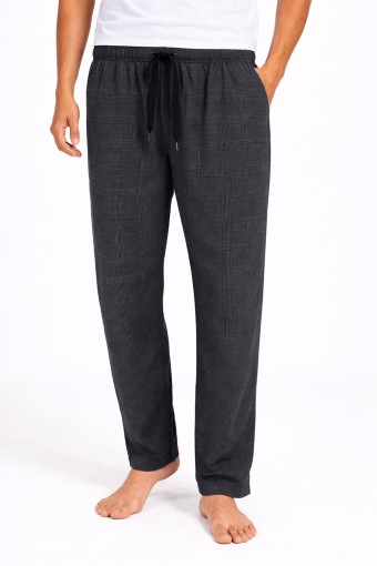 PİJAMAN - Pijamoni Erkek Tek Alt Pijama Baskılı Penye - Antrasit