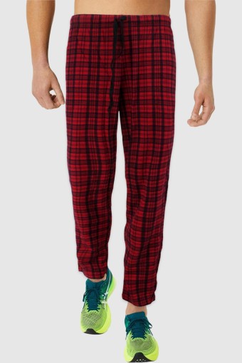 PİJAMONİ - Pijamoni Erkek Tek Alt Pijama Baskılı Penye - Bordo