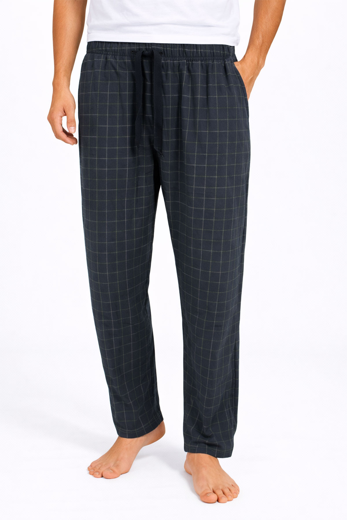 Pijamoni Erkek Tek Alt Pijama Baskılı Penye - Füme - Thumbnail