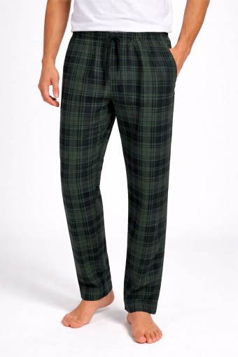 PİJAMAN - Pijamoni Erkek Tek Alt Pijama Baskılı Penye - Haki Yeşili