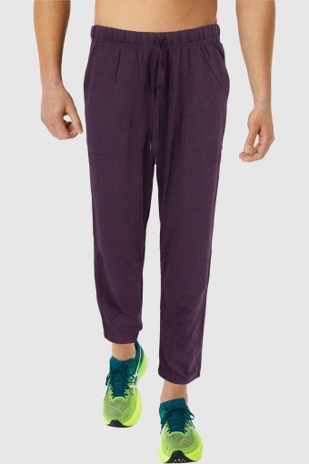 PİJAMONİ - Pijamoni Erkek Tek Alt Pijama Baskılı Penye - Koyu Mürdüm