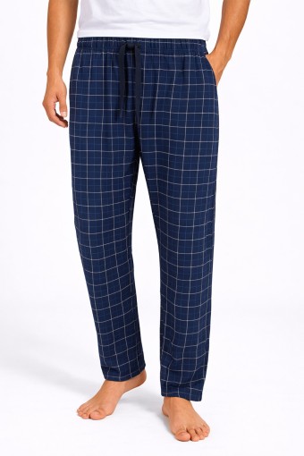 PİJAMAN - Pijamoni Erkek Tek Alt Pijama Baskılı Penye - Lacivert