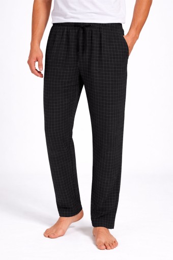 PİJAMAN - Pijamoni Erkek Tek Alt Pijama Baskılı Penye - Siyah/1