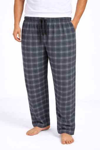 PİJAMAN - Pijamoni Erkek Tek Alt Pijama Büyük Beden Baskılı Penye - Gri