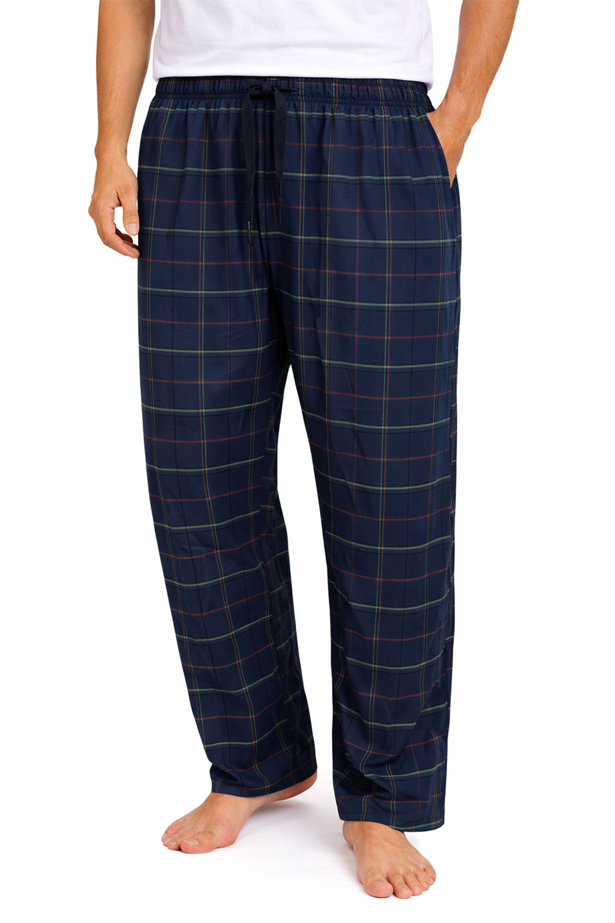 Pijamoni Erkek Tek Alt Pijama Büyük Beden Baskılı Penye - Lacivert/2 - Thumbnail