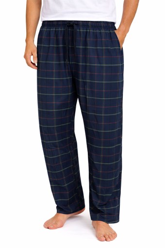 PİJAMAN - Pijamoni Erkek Tek Alt Pijama Büyük Beden Baskılı Penye - Lacivert/2