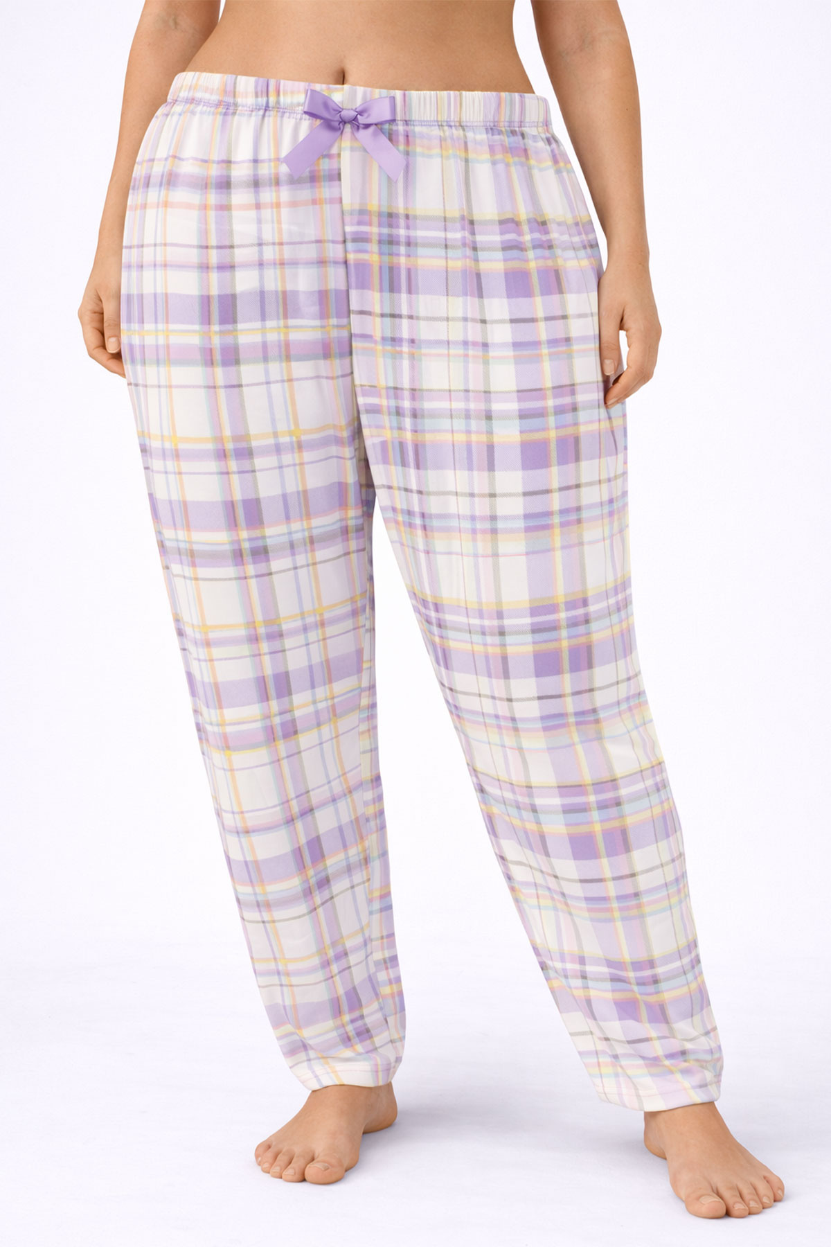 Pijamoni Kadın Pijama Desenli Büyük Beden Milan - Çok Renkli - Thumbnail