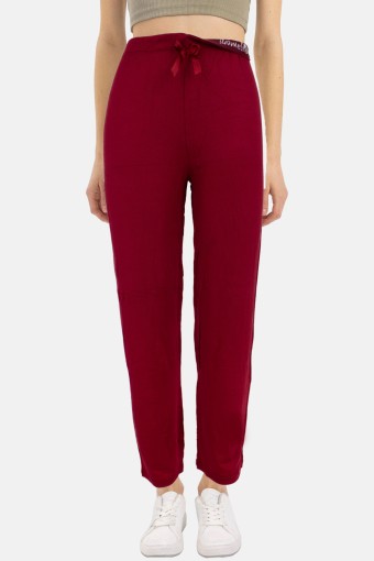 PİJAMONİ - Pijamoni Kadın Pijama Desenli Viskon - Bordo/1